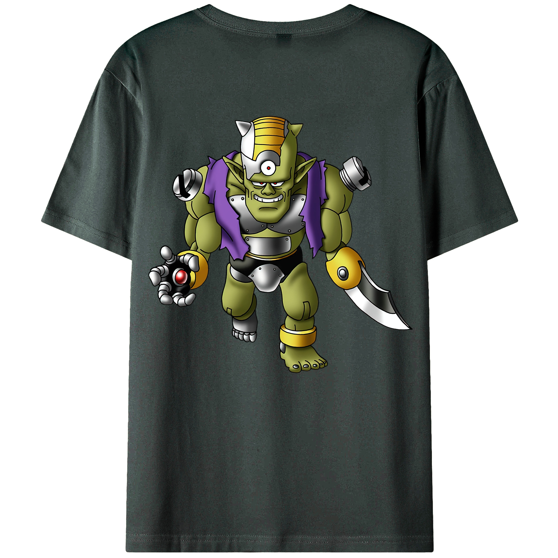 （画像用） ドラゴンクエスト Doragon Kuesuto Dragon Quest 綿100％ メンズ半袖Tシャツ（バックプリント） 通気性